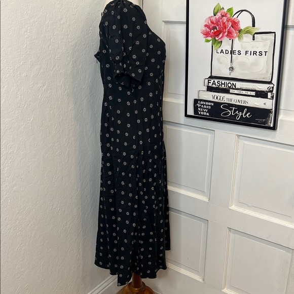 Madewell Sweetheart Puff Sleeved Midi Dress in Stardot Size 12 - Picture 4 of 10